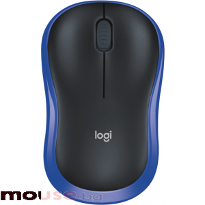 Безжична оптична мишка LOGITECH M185, USB, Син/Черен